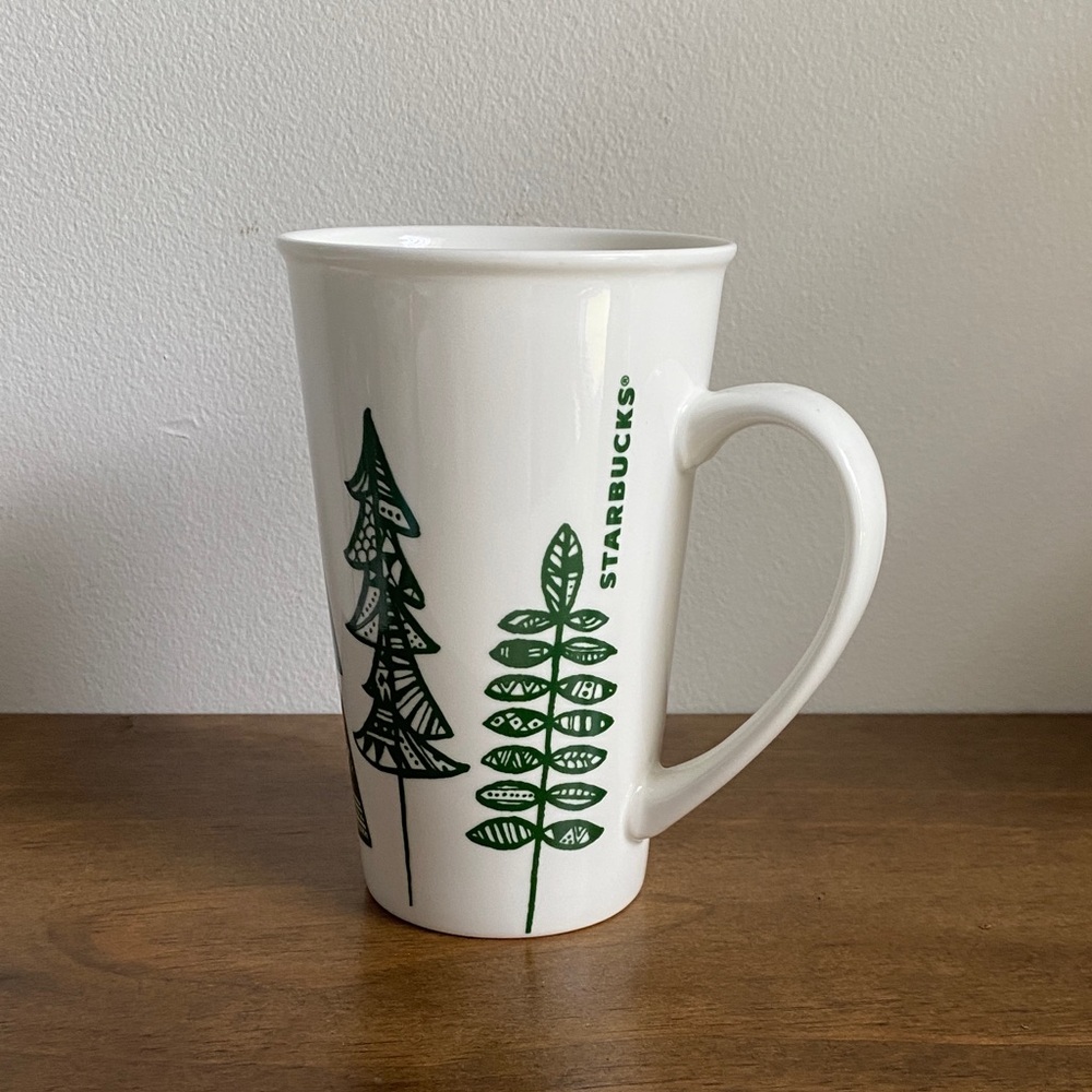 Starbucks Forest Green and White Christmas Tree Mug 17.8 fl oz